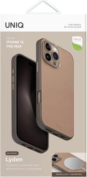 Actual product image Uniq Lyden DS iPhone 16 Pro Max 6.9" Magclick Charging case brown-gray/flint grey (Apple iPhone 16 Pro Max)