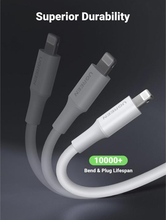 Actual product image Ugreen Lightning to USB-A 2.0 Cable (1 m, USB 2.0)