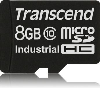 Actual product image Transcend 8GB Ind. microSDHC10 No Adapter Industry (8 GB, microSDHC)