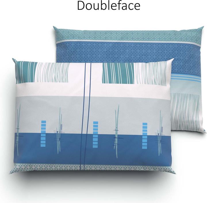 Actual product image Lotus Bettwaren Bed linen jersey Amalfi blue (Pillowcase, 50 x 70 cm)