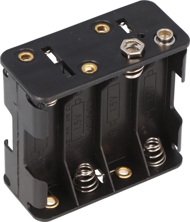 Produktbild Goobay Batteriehalter für 8x Mignon mit Druckknopf für Serienschaltung