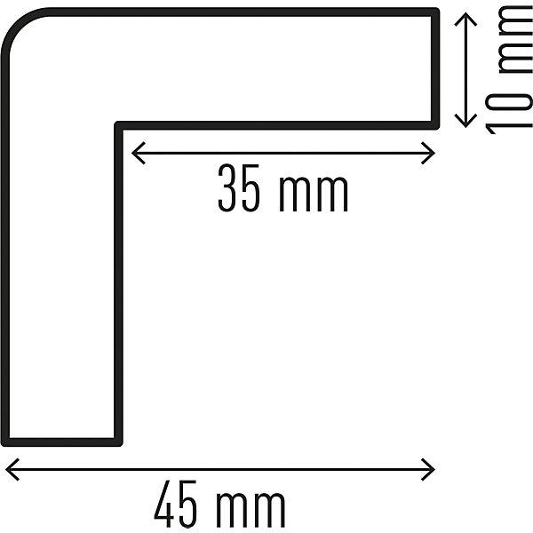Actual product image Durable Corner protection profile C35 /black