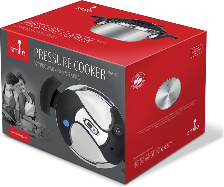 Immagine prodotto MPM SMILE MGS-07 Greitpuodis 7 l (22 cm, Cucina a vapore, Acciaio inossidabile)