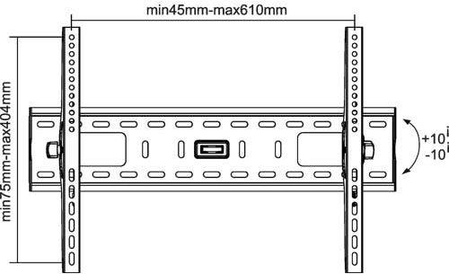 Actual product image InLine wall mount, tiltable, 81-152cm (32-60 inch) (Wall, 60", 75 kg)