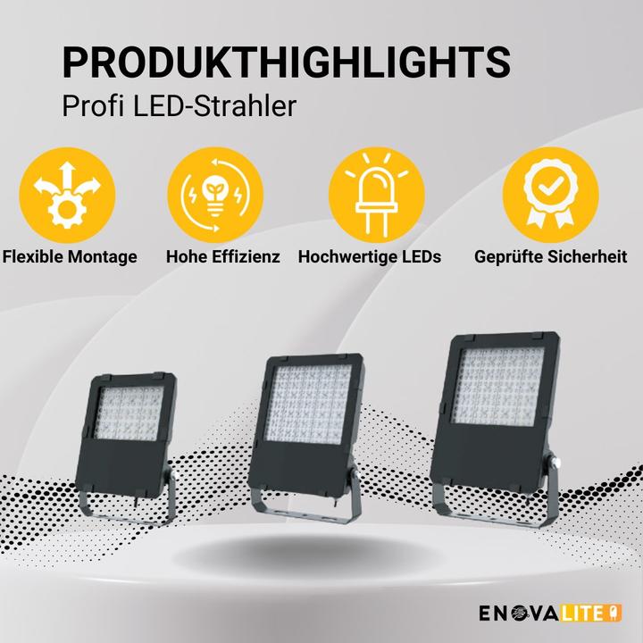 Produktbild Enova ELED 400162 - PRO LED-Fluter, 200 W, 26000 lm, 4000 K (26000 lm)