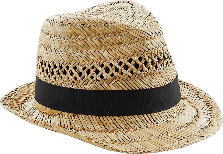 Beechfield Cappello di paglia estivo Cappello Trilby (S, M)