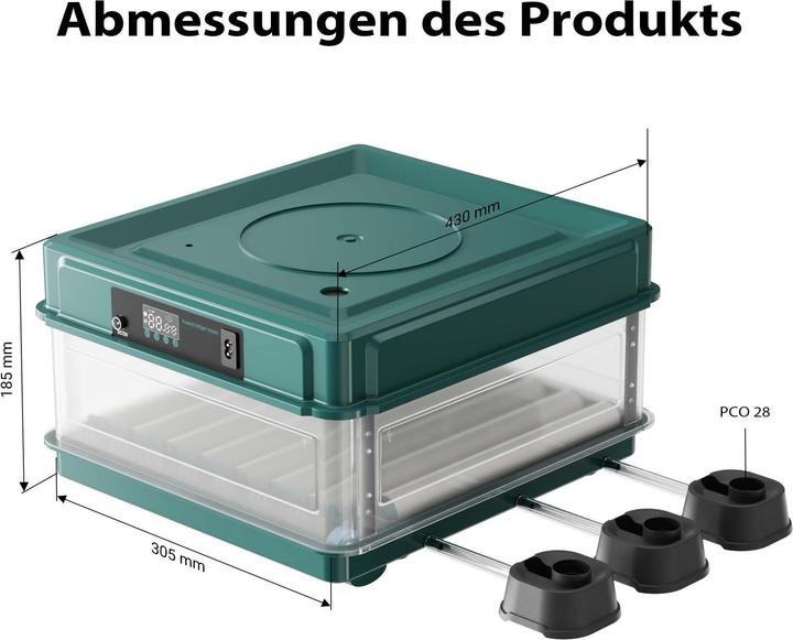 Produktbild Fudajo Vollautomatischer Flächenbrüter Brutmaschine 30 Eier Inkubator Hühner