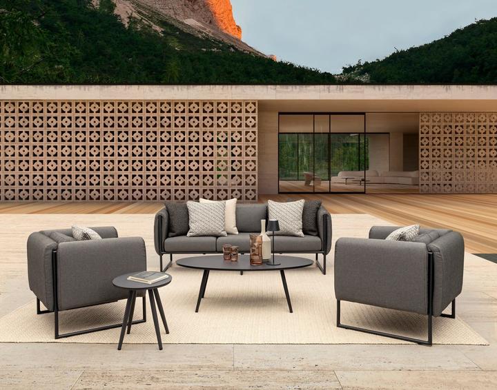 Produktbild Bizzotto Gartensofa 3-Sitzer Pixel anthrazit