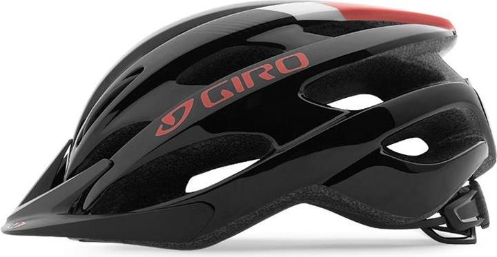 Actual product image Giro Nine Bicycle Helmet, Black/Bright red/Gecko Green, Uni 54-61cm (54 - 61 cm)