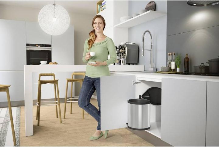 Produktbild Hailo Compact-Box M, Einbau-Mülleimer, 15 ltr, Edelstahl (15 l)