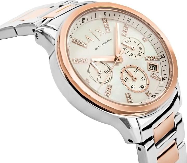 Actual product image Armani Exchange Lady Banks (Analogue wristwatch, Chronograph, 36 mm)