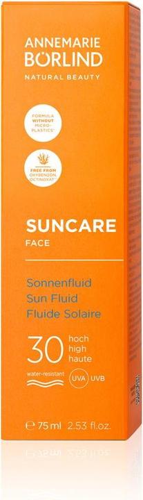 Actual product image Annemarie Börlind Börlind Sonne FACE Sonnenfluid Lichtschutzfaktor 30 75 ml (Sun cream face, SPF 30, 75 ml)