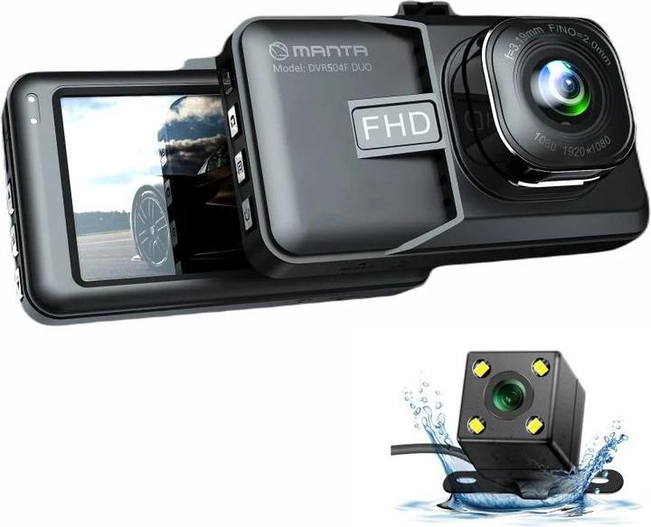 Produktbild Manta DVR504F DUO Black (Akku, FHD+)