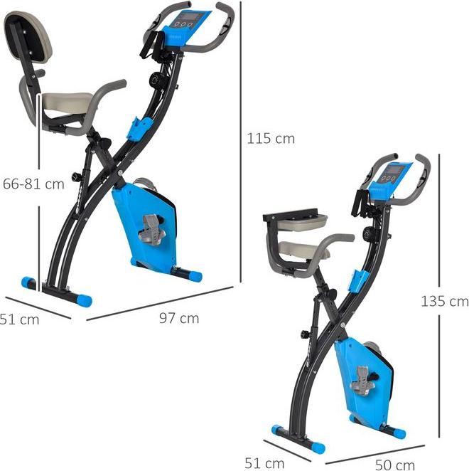 Produktbild Swisshandel24 Heimtrainer X-Bike 2-in-1 Fahrradtrainer LCD-Display klappbar Trimmrad mit 8 stufig einstellbarem Ma