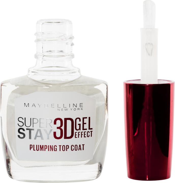 Actual product image Maybelline New York Superstay 3D Gel Top Coat (1 Transparent, Gel-Effect Nail Polish)