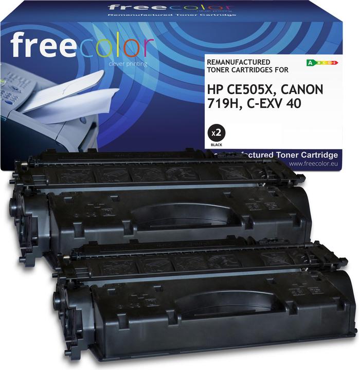 Produktbild Freecolor Toner HP 05X black CE505XD HY Doppelpack kompatibel