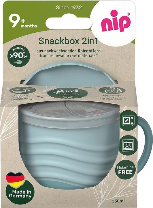 Actual product image NIP Nahrungsbehälter & Portionierer Snackbox / Kindertasse 2in1 eat green -