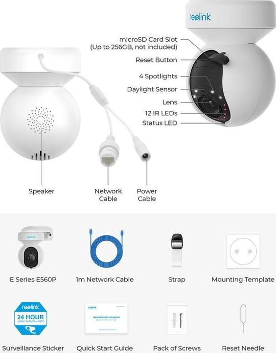 Actual product image Reolink E Series E560P PoE Cam (3840 x 2160 pixels)