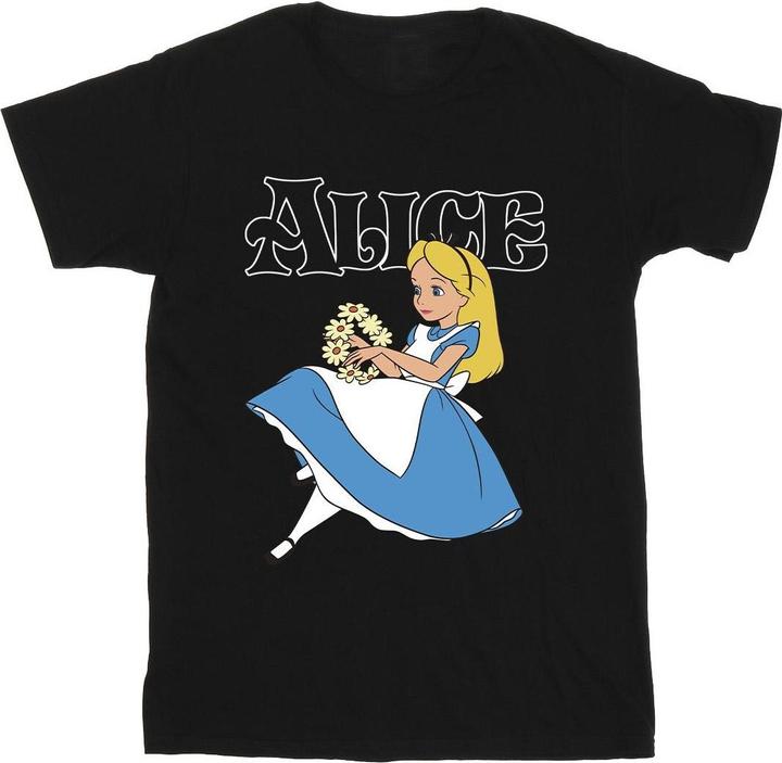 Disney Mädchen Alice im Wunderland Blumen TShirt aus Baumwolle (152, 158)