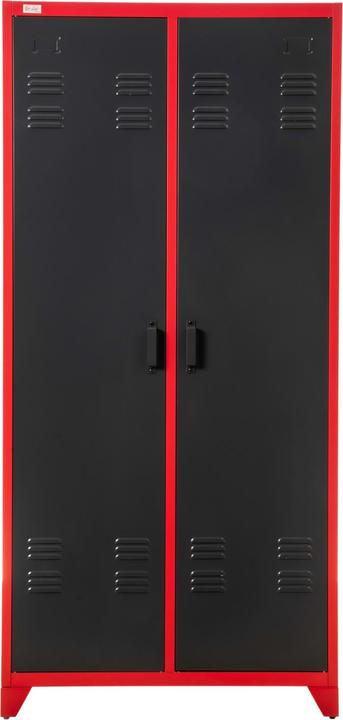 Image du produit Jet-Line Armoire à dossiers Vestiaire ODESSA rouge-gris foncé 2 portes
