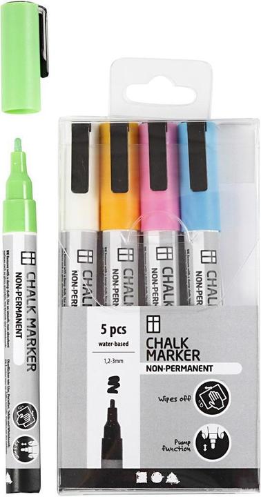Produktbild Creativ Company Kreide-Marker (Mehrfarbig, 3 mm, 5 x)