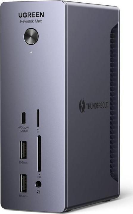Produktbild Ugreen U710 13in1 Docking Station 2x Thunderbolt 4 / 4x USB-A / DP / RJ45 / SD TF Reader / USB-C / 3 (USB-C, 13 Ports)