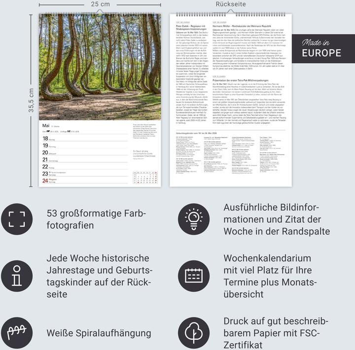 Produktbild Harenberg Traumziele Wochenplaner 2026 - Eine Reise in 53 Bildern (Deutsch)