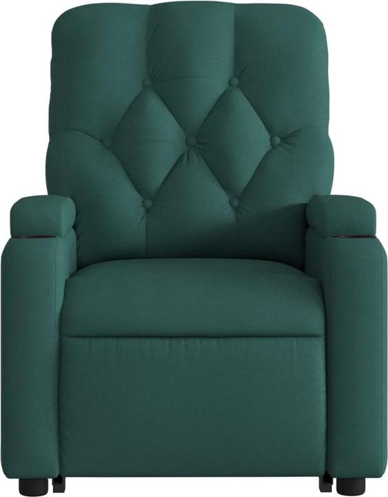 Image du produit VidaXL Fauteuil de massage avec fonction releveur Fauteuil de relaxation Vert foncé Tissu