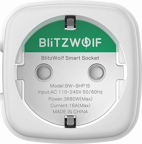 Actual product image BlitzWolf Smart socket BW-SHP15, ZigBee, 3680W