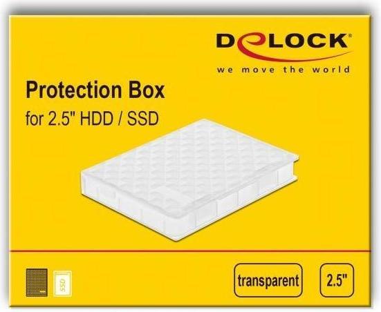 Actual product image Delock Protection box for 2.5? HDD / SSD transparent