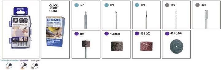 Actual product image Dremel Grinding set