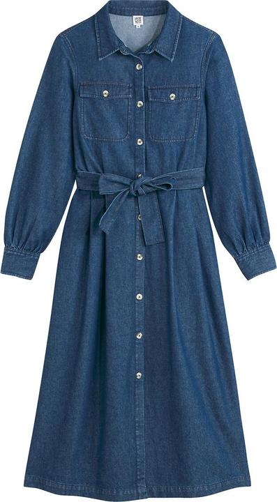 La Redoute Collections Langärmeliges Jeanskleid mit Knopfleiste