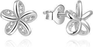 Beneto Delicate flower earrings with zircons AGUP2325L