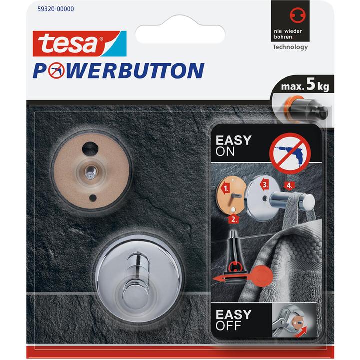Actual product image tesa Power Button Hook