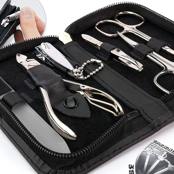 Produktbild Kellermann Nagelset SCHWARZ - ECHT LEDER