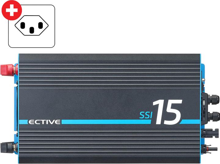 Immagine prodotto Ective SSI 15 Sinus-Wechselrichter 1500W 24V mit Netzvorrang, Ladegerät & MPPT Laderegler (CH-Stecker)