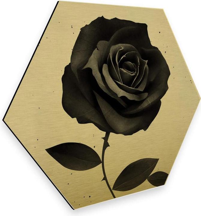 Produktbild Trenddeko Goldeffekt - Fabric Rose (25 x 22 cm)