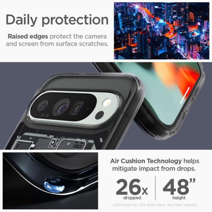 Actual product image Spigen Ultra Hybrid Zero One TPU Back Cover Transparent Google Pixel 9 Pro XL (Google Pixel 9 Pro XL)