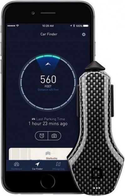 Actual product image nonda Car Charger ZUS Smart Car Charger Carbon Fiber 2.4 A