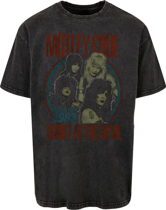 Image du produit Merchcode Motley Crue - SATD Tour 1983 Acid Washed Heavy Oversize Tee - 116755 (M)