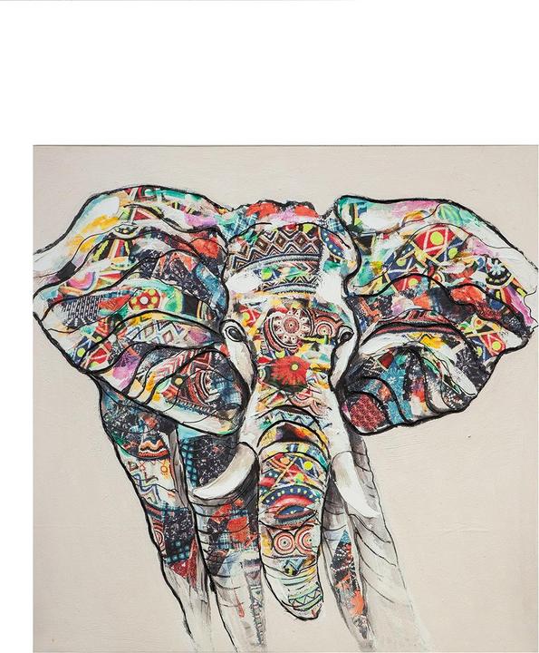 Casablanca by Gilde Colourful elephant (100 x 100 cm)