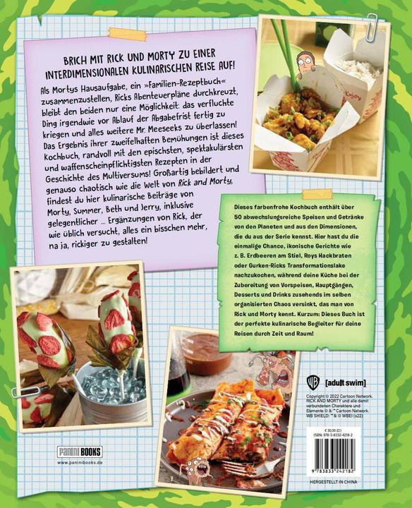 Produktbild Panini Rick and Morty: Das offizielle Kochbuch (Deutsch, August Craig, James Asmus, 2022)