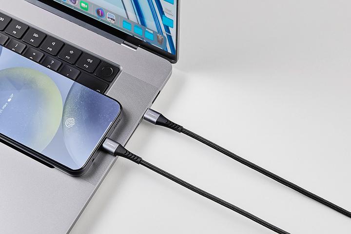 Image du produit Intenso C315C USB-C auf USB-C Kabel, 60W Schnellladen, 1,5 m, für iPhone, Samsung Galaxy, Macbook, L (1.50 m, USB 2.0, 60 W)