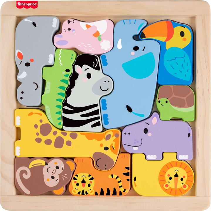 Actual product image Fisher-Price 2-in-1 Tierwelt aus Holz (13 pieces)