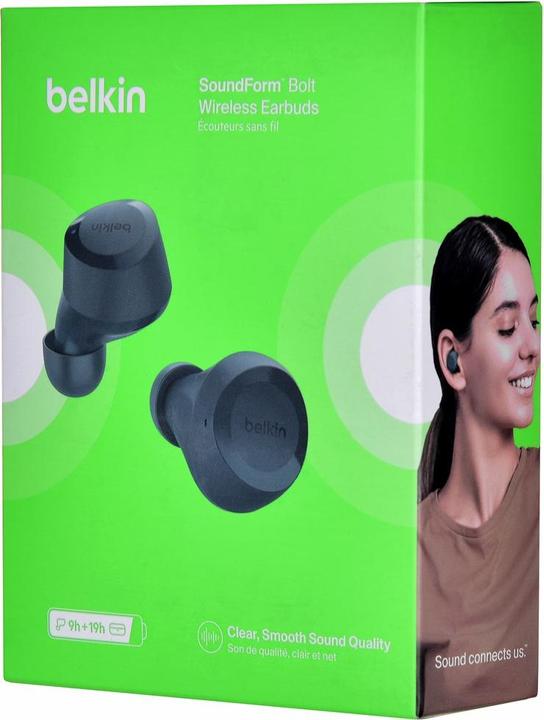 Actual product image Belkin wireless soundform bolt tws morskie (No noise cancelling, 38 h, Wireless)