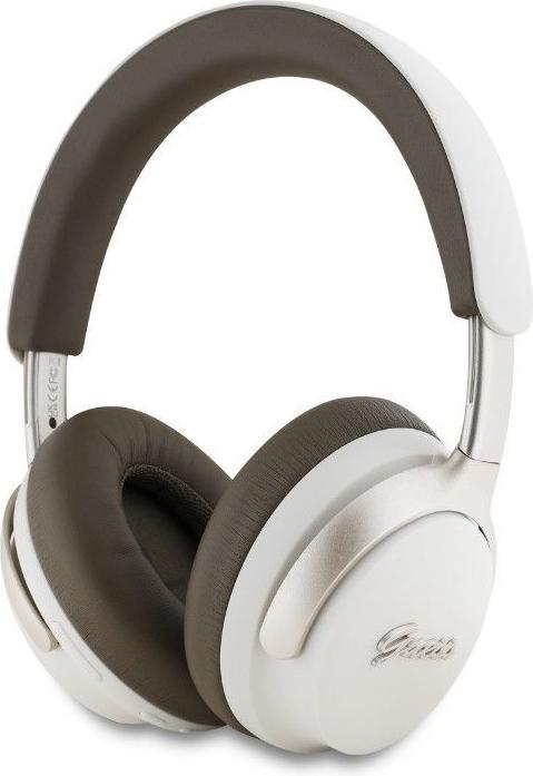 Produktbild Guess PU-Leder Script Logo ANC/ENC Kabellose Kopfhörer Bluetooth Headset - Beige (ANC, 32 h, Kabellos)