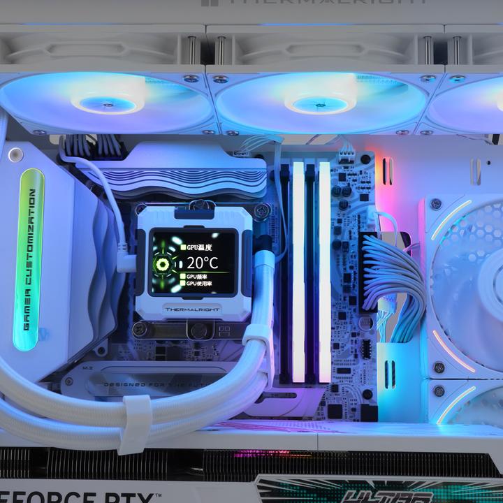 Actual product image Thermalright Frozen Warframe 360 White ARGB - AIO, 360mm, LCD
