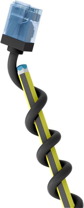 Produktbild Goobay Ultraflexibles CAT 6A Patchkabel, slim, U/UTP, schwarz (U/UTP, CAT6a, 0.25 m)
