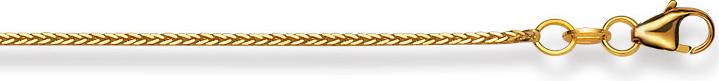 Natsumi Schmuck Halskette Gelbgold 18K/750 Fuchsschwanz 0.7mm (750/18 K Gelbgold, 42 cm)