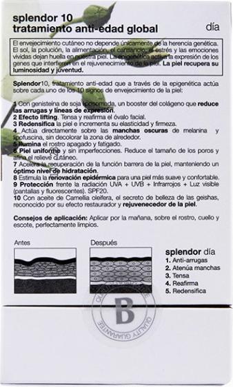 Actual product image Bella Aurora SPLENDOR 10 tratamiento anti-edad SPF20 50 ml (50 ml, Day cream, SPF 20)